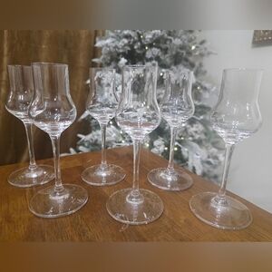 SOLD Riedel Grappa Glasses 'JR' Georg Riedel Signed 6.5 Inch ProfessionalSet of6